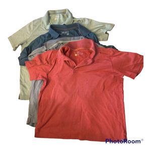 Eddie Bauer Travex Polo Shirt Mens L Lot of 5 Green Red Orange Short Sleeve